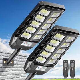 La060w-2 Deepn Solar Lights Outdoor Ip66 Waterproof Street 6500k Dusk To Da