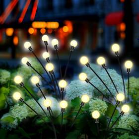Lh254 Demiwise 2 Pack Solar Garden Lights Firefly Powered Outdoor Waterproof