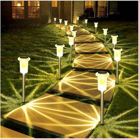 Denicmic 313034230214 Solar Lights Outdoor Pathway 3000k Led Waterproof Acrylic Lamp H