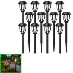 B90h Deraysion 12 Pack Solar Pathway Lights Outdoor Led Waterproof Garden Yard Walkway Decor