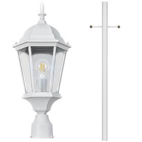 Design House 044321587697 Outdoor Post Light And Lamp With Traditional Clear Glass For Driveways