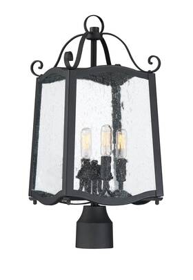 94796-bk Designers Fountain Glenwood Black 4 Light Outdoor Post Lantern