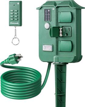 Dewenwils 445029993965 Outdoor Power Stake Timer For Yard Garden Christmas Decoration Lights