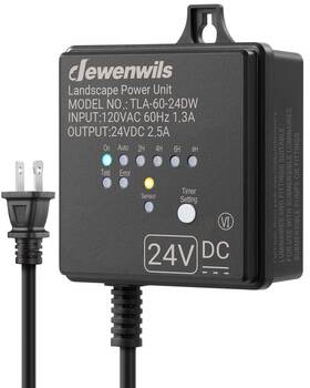 Hosl02c Dewenwils Low Voltage Landscape Transformer 60w 120v Ac To 24v Dc Black