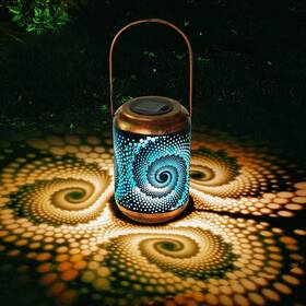 Rc-dl1001 Dibieecn Solar Lanterns Outdoor Hanging Lantern Metal Waterproof Led Bronze