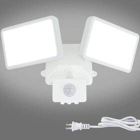 Dinglilighting 011467287257 Dllt Led Motion Sensor Outdoor Light 20w 6000k Plug In Security Lights 2 Adj