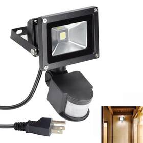 Dinglilighting 912839745233 10w Led Motion Sensor Flood Light Outdoor 800lm Pir Sensitive Lights Wall Fi