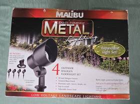 Cl10304t Do-it-yourself New Malibu Metal Lighting 4 Outdoor 50w Floodlights Low Volt Kit