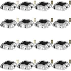 Doba 742521695838 Driveway Lights 16-pack Solar Bright White With Screw Deck