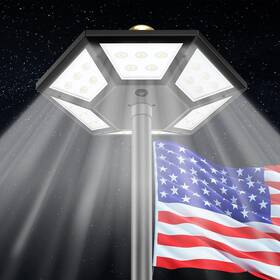 Ip67 Dong Guan Shi De Jing Ye Tou Zi Co. Ltd. 445015369378 Flag Pole Light Solar Powered Top Mount 2000lumen Waterproof F