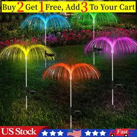 Mt9050482 Donwell Solar Power Garden Light Led 7 Color Changing Stake Jellyfish Outdoor Lamp