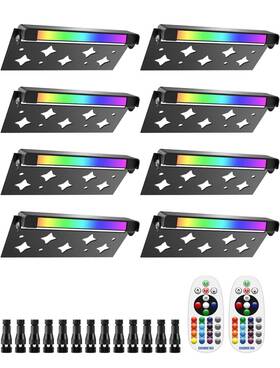 8doreiorgb Doreio 8pk 5w Retaining Wall Lights 7 In Led Hardscape Lighting Low Voltage Landscape
