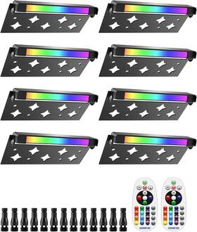 Sl8p-r Doreio 5w Rgb Retaining Wall Lights 7 Inch Led Hardscape Lighting Color Changing Low