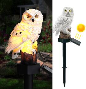 Double 2 C 744110115864 Solar Garden Light Outdoor Owl Stake Waterproof