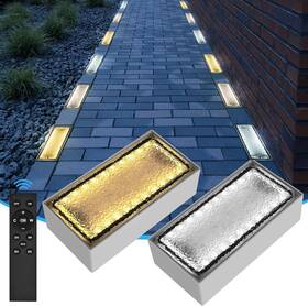 Ip67 Drart 768274338822 Solar Paver Lights 4x8 Inch Waterproof Recessed Brick Pathway Lighting