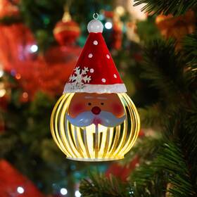 49071601 Dreamskip Santa Christmas Solar Lantern Hanging Claus