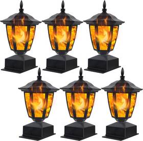 Zt23216-6 Dynaming 6pack Walkway Fence Solar Post Cap Light Outdoor Led Lamps For 4x4 5x5 6x6 Posts