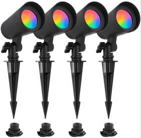 Ip65 E Energetic Lighting 822985551601 Colored Low Voltage Landscape Lights 12w Rgbw Spotlights Waterp