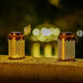 By-dl-hc-2pc Eandisom 2 Pack Solar Lanterns Outdoor Waterproof - Birthday Gifts For Women Men Mom S