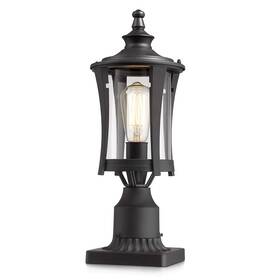 Wla1320-mbk Eapudun Outdoor Post Light 1-light Exterior Lantern With 3-inch Pier Mount