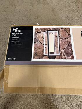 Easylight 773546362078 Easylite 1-light Black Metal Hardwired Outdoor Weather Resistant Post Led Light