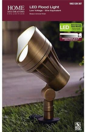 Ebargain World 841384100173 Home Decorators 50-watt Equivalent Brass Integrated Led Landscape Flood Light