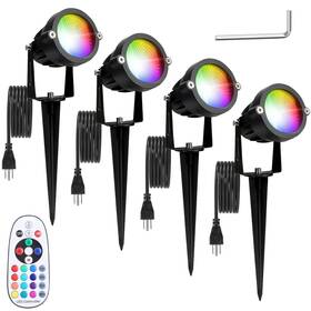 Gpct4782 Edge Collections New 4pcs Color Changing Landscape Light Waterproof Rgbw Led With Remote Control