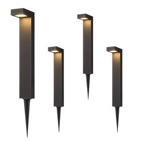 B0b611wt5n Edishine 4-pack 12v 3.2w Led Low Voltage Landscape Path Lights 3000k Waterproo