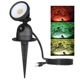 Hgsl14acd Edishine Spot Light Outdoor 3 Extra Lenses Red Yellow Green 120v 12w 4000k Du