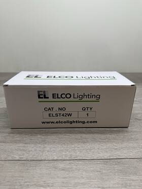 Elst42w Elco White Incandescent Step Light With Louvered Faceplate