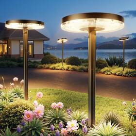 Tpl024-4p Eleclink Best Solar Pathway Lights Outdoor 4 Pack Larger And Brighter Up To 18hrs