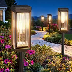 Tpl061-8 Eleclink Solar Pathway Lights Outdoor 8 Pack Upgraded Waterproof