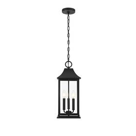 Od503h21bk Elegant Lighting Shepard 8 X 20.5 Outdoor Pendant In Black