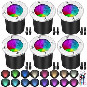 Eleglo 734598142681 Landscape Inground Lighting 10w Rgb Low Voltage Lights Color Changi