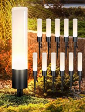 Ellasay 618337383750 12-pack Low Voltage Landscape Lighting6w 3000k Pathway Lights Outdoo