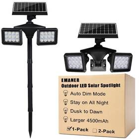 100w Emaner 788618507981 Dusk To Dawn Solar Flood And Lights With Motion Sensor Equivalent Outdoor