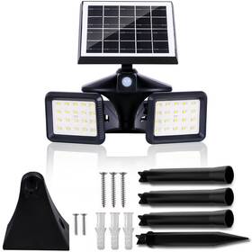 Emr-0508a-pir Emaner Solar Flood Light Outdoor Motion Sensor 3 Modes 5000mah Dusk To Dawn