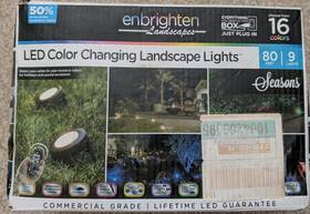 41015 Enbrighten Seasons Led Color-changing Landscape Lights - 9 Puck 80 Ft