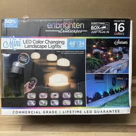 41369 Enbrighten 46 Feet 24 Bulb - Landscape Mini Led Color Changing Lights With Remote