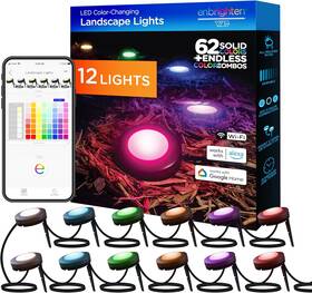58105 Enbrighten Led Smart Garden Lights 12 Landscape 110ft Cord Plus 22ft Lead