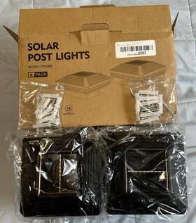 Tpc008 Ensli Solar Post Cap Lights Waterproof Powered 6 Pack And 3 Modes