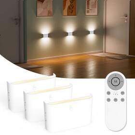 En-w004-01 Enuotek Rechargeable Led Wall Mounted Stair Night Lights With Remote Pack Of 3 Lamps