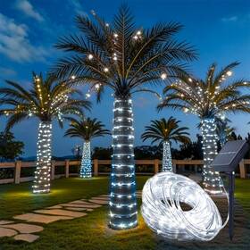 Sd200805 Ericson Manufacturing 39ft 100led Solar Tube String Lights Outdoor Fairy Strip Garden Waterproof Rope
