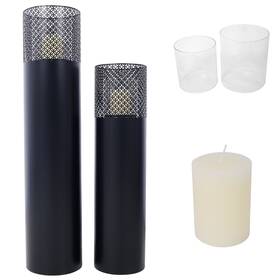 Esddg 699908500851 2pcs Lantern Column With Candles Outdoor And Indoor Decorative Steel