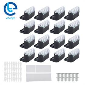890307 Etecgo 16 Pack Solar Step Lights Waterproof Led For Pathway And Fence