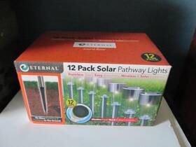 Pg93944 Eternal Smart Home 12 Pack Wireless Stainless Steel Solar Powered Pathway Light
