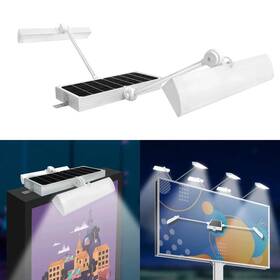 E-509-2w Etzeaxus Solar Sign Lights Outdoor 420 Leds 2600 Lumen Billboard 12000 Mah So