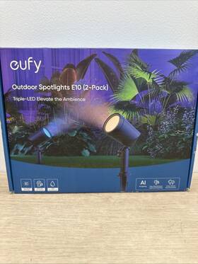 Akt8l20 Eufy Outdoor Spotlights E10 Smart Ai Rgbww Led Landscape Light With Alexa Wired