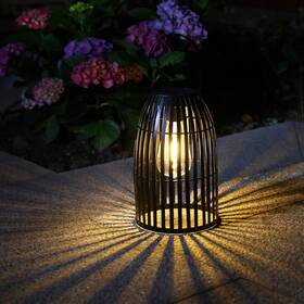 2023300017 Euty Outdoor Waterproof Hanging Metal Birdcage Shaped Solar Powered Lantern Decorativ