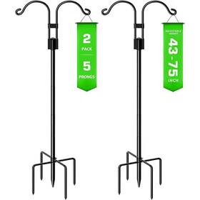 Eveage 313047013019 65 Inch Shepherds Hook Metal Steel Use At Outdoor Hanging Flower Basket Bir